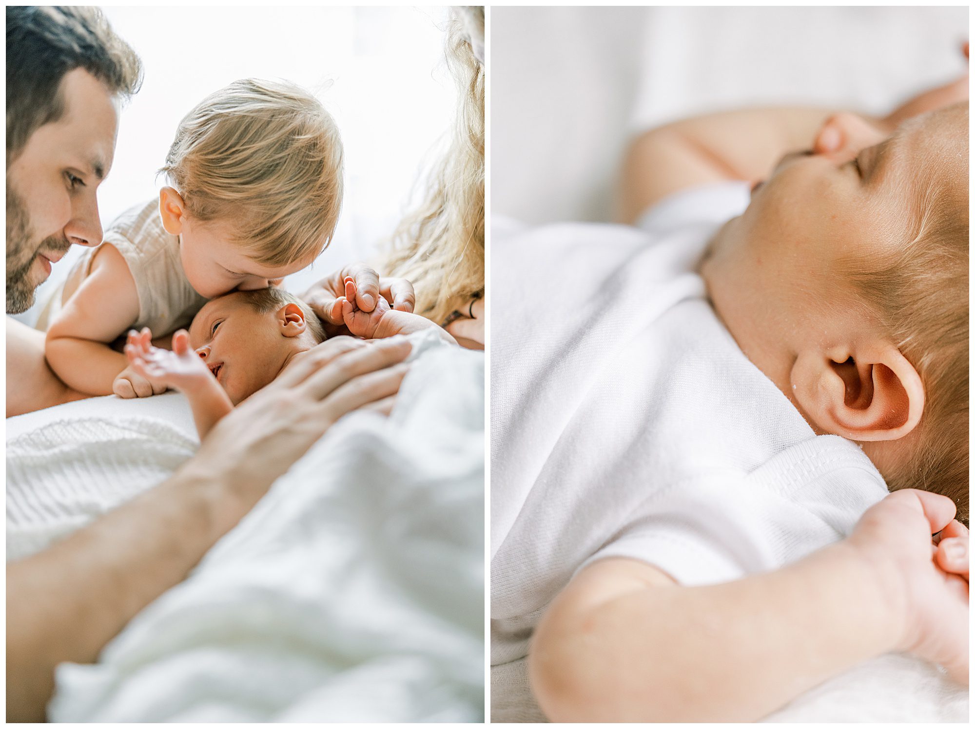 newborn session with sibling
