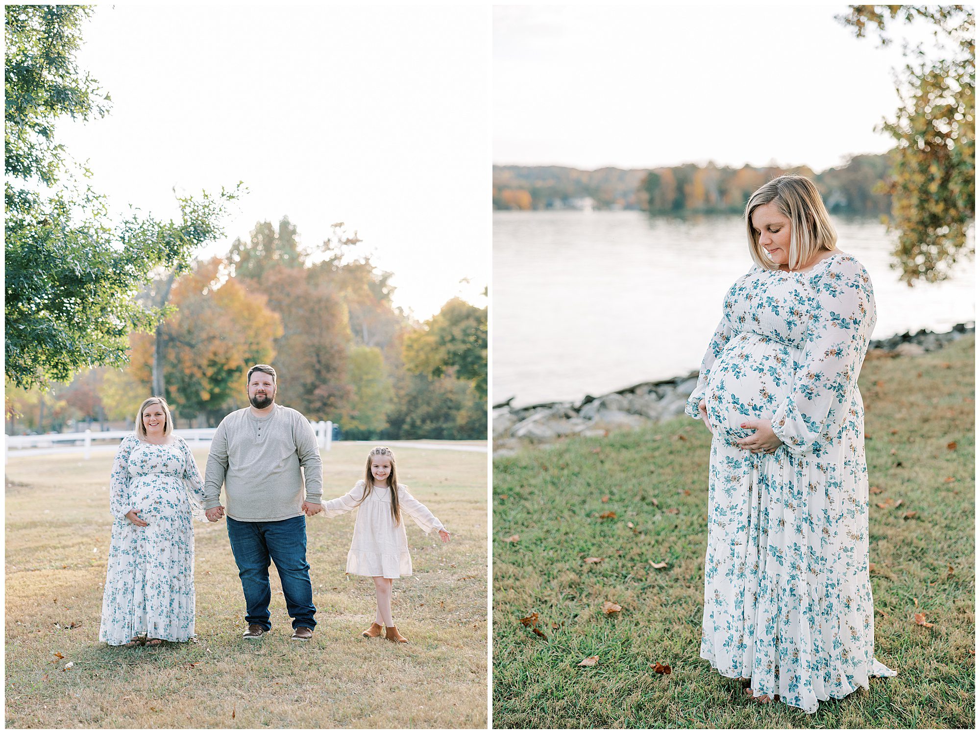 maternity photo session at the lake in knoxville, tn