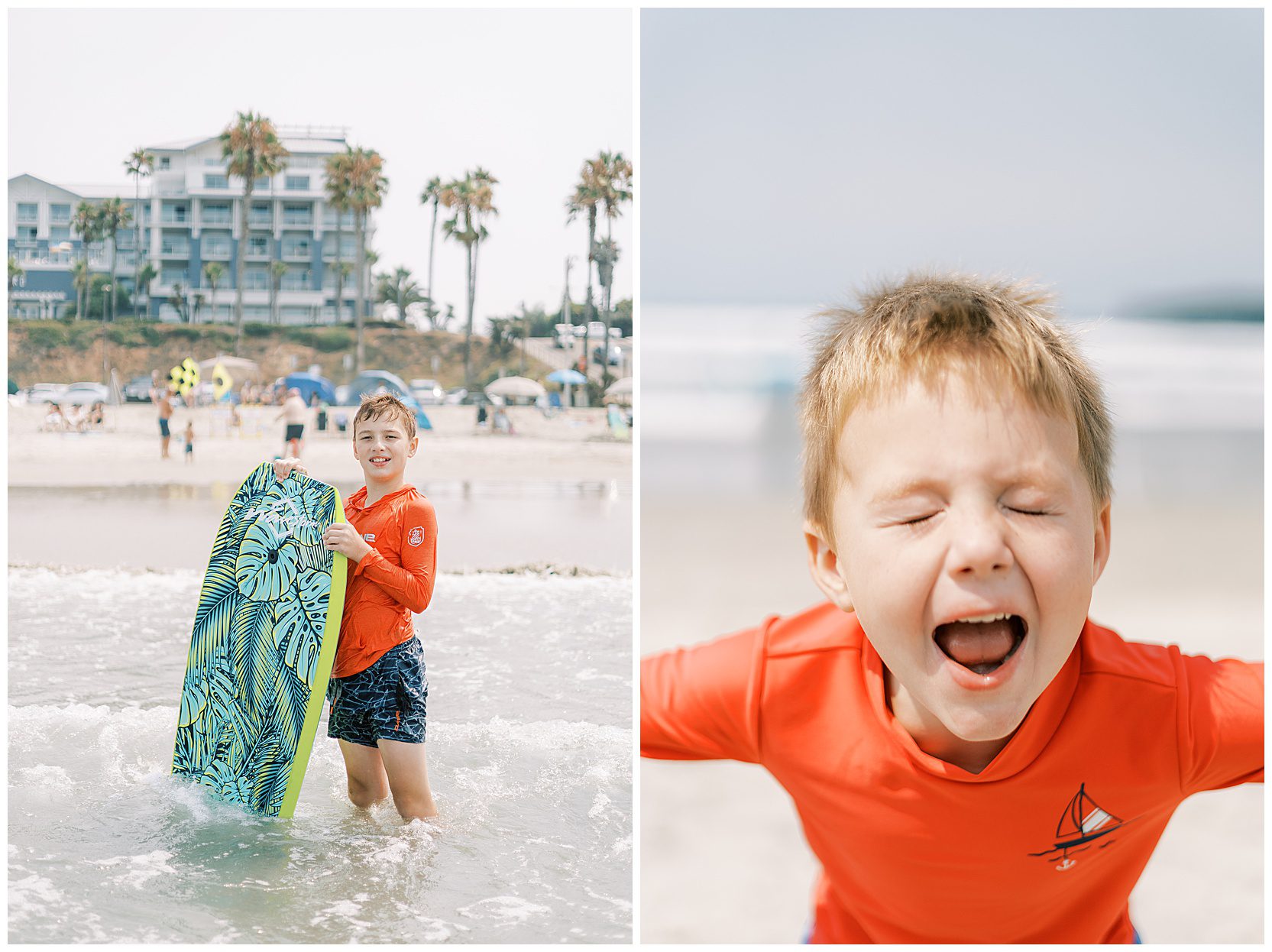 boys playing at beach