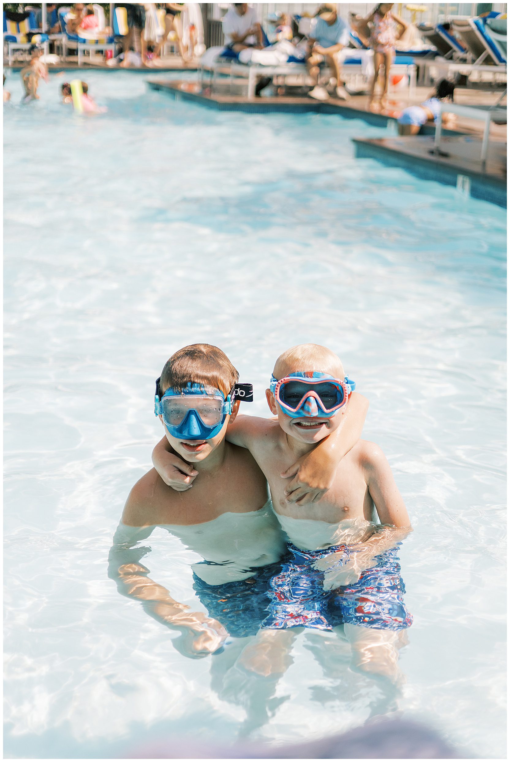boys swimming in pool