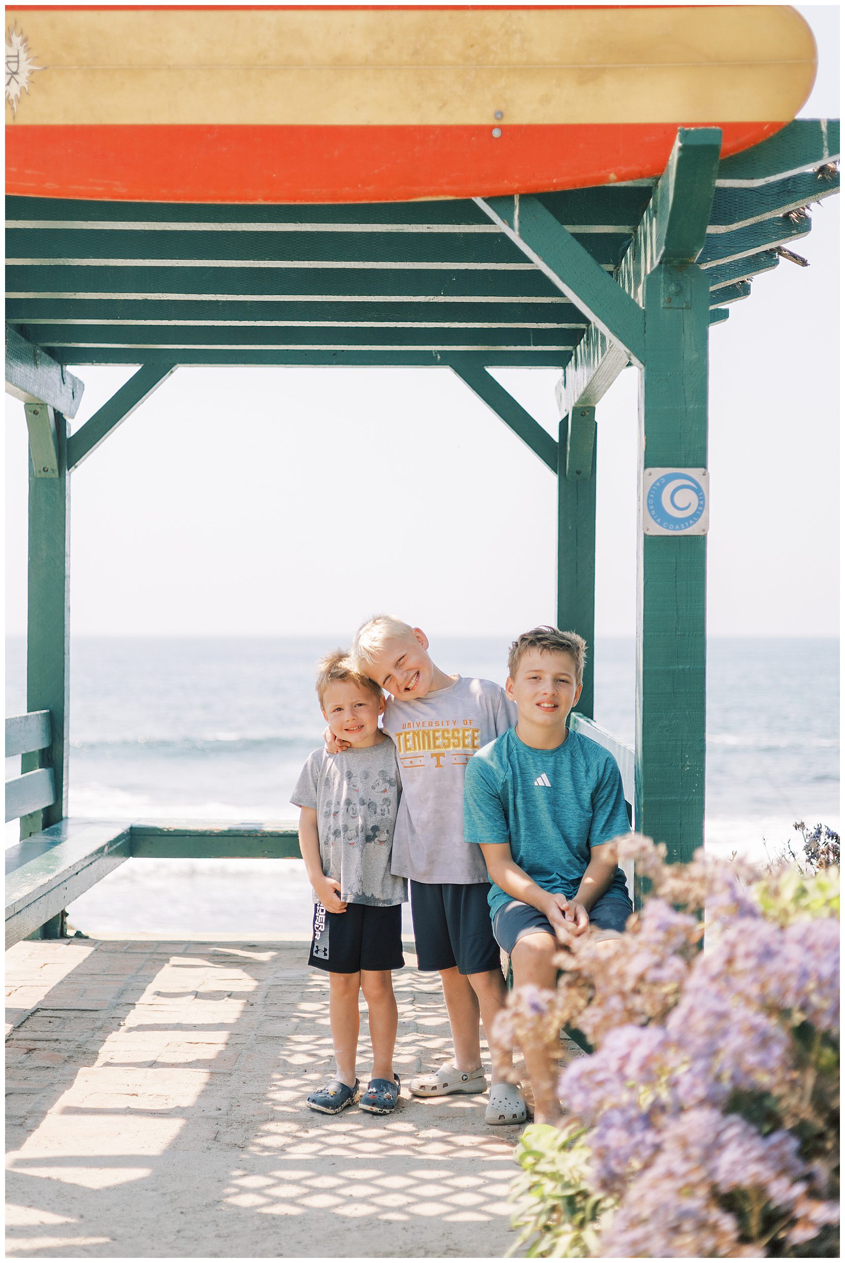 three boys at la jolla beach