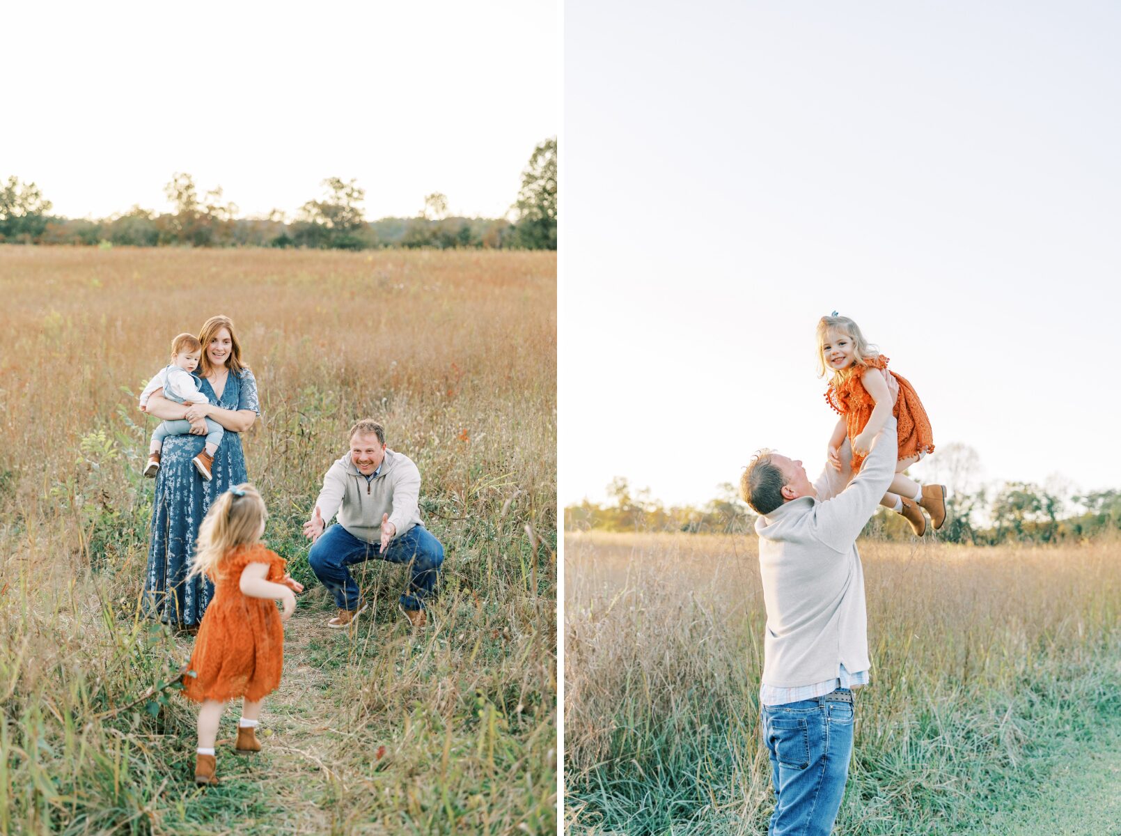 girl running to dad, dad throwing girl in air