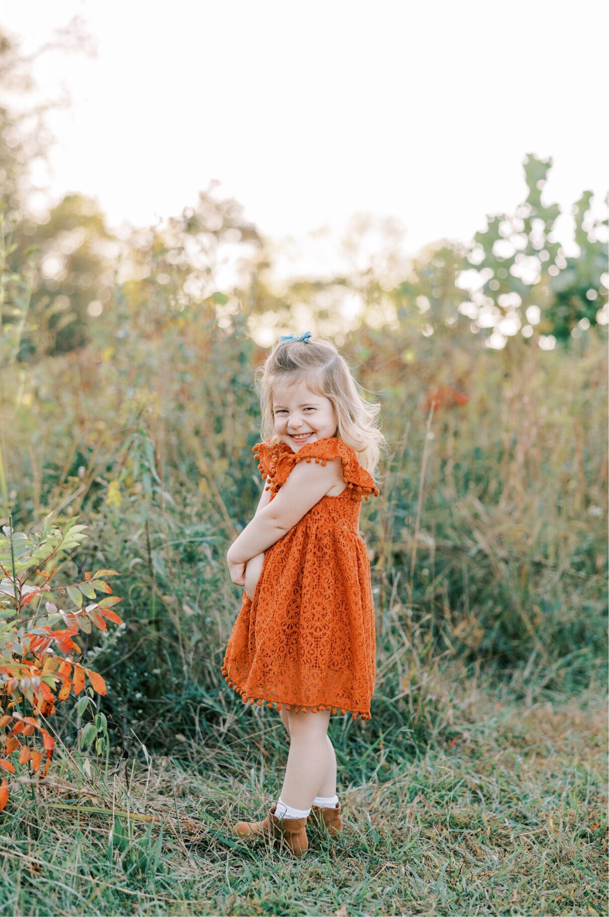 little girl smiling at camera