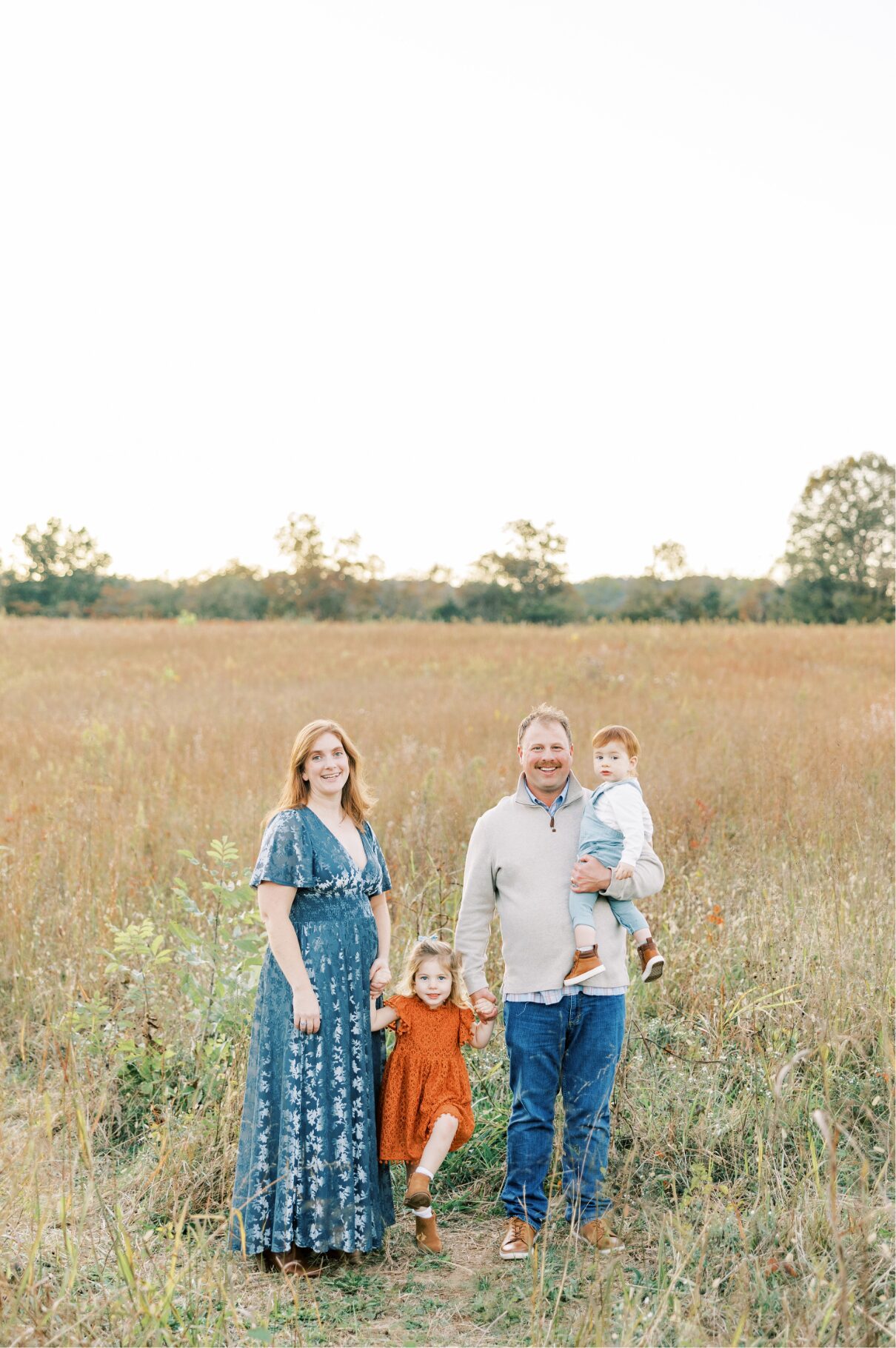 family looking at camera
