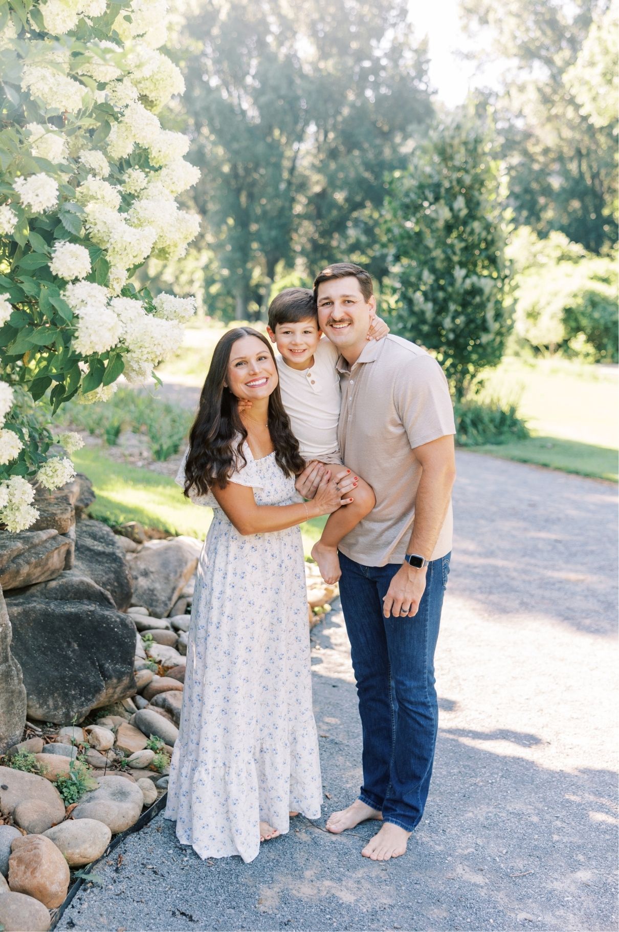 all three smiling at camera